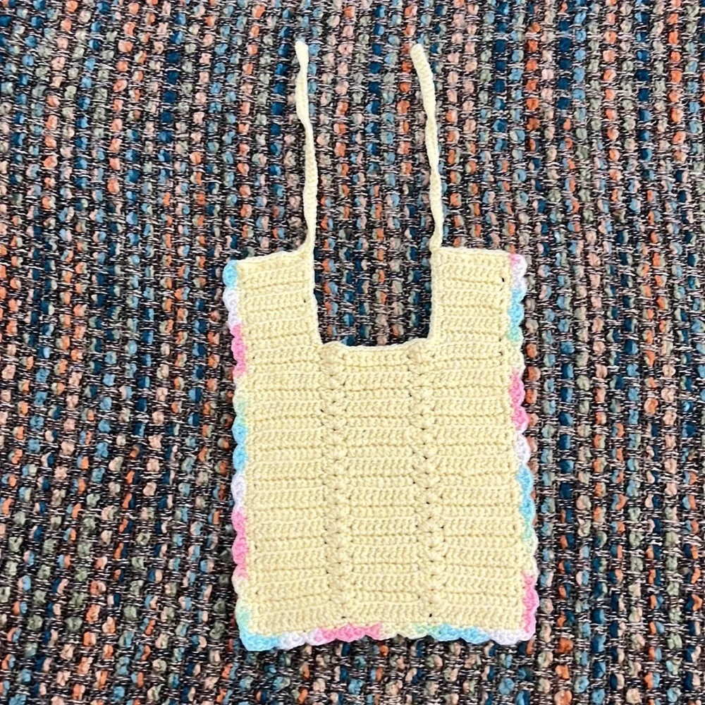Two Vintage pastel baby bibs 🖤